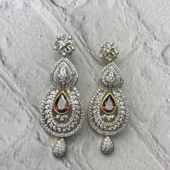 Indian Large Earring With Wooden Gift Jewelry Box - Picture 4 of 5